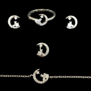 925 Sterling Silver adorned with sparkling Simulated Diamonds