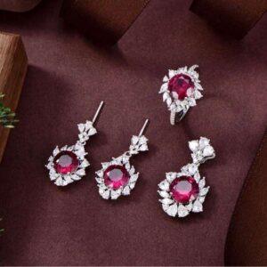 Timeless 925 Sterling Silver Pendant Set with Brilliant Cubic Zircons