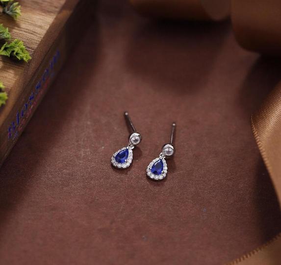 Charming Sterling Silver Earring Studs, Accented with Brilliant Cubic Zirconia and Subtle Elegance