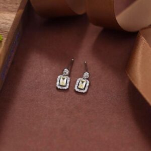 Elegant Sterling Silver Stud Earrings, Highlighted by Stunning Cubic Zirconia
