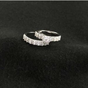 Eternal Bond Double Ring CRAFTED IN 925 STERLING SILVER WITH SIMULATED DIAMONDS