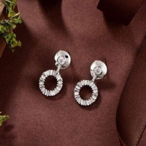 Sophisticated 925 Sterling Silver Stud Earrings, with Radiant high quality Simulated Diamonds