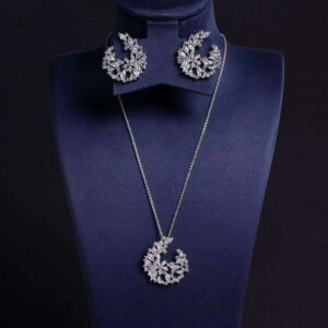 Meticulously crafted, this 925 Sterling Silver Jewelry Set shines with high-quality Cubic Zircons for a refined and polished look.