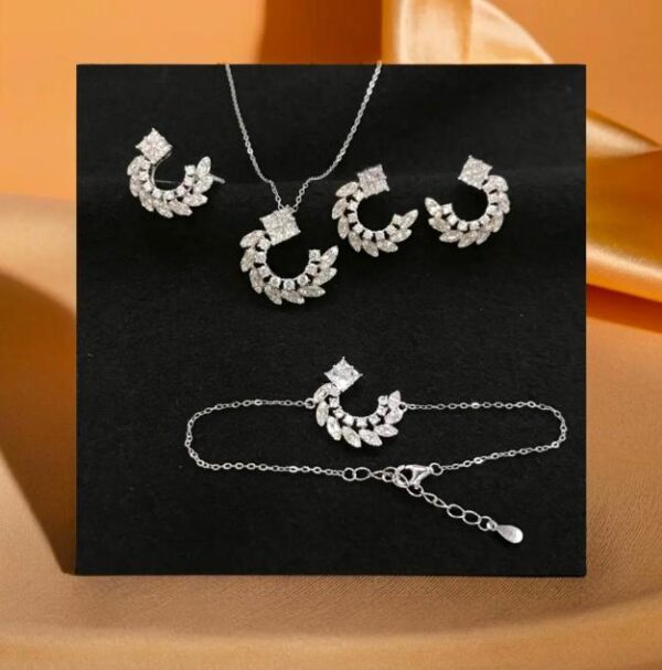 Cute rainbow butterfly set for little princess with high grade cubic zirconia - Image 2