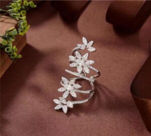 925 sterling silver with high grade cubic zircons size  adjustable