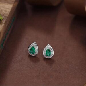 Minimalist Sterling Silver Earring Studs, Designed with Cubic Zirconia and Sophisticated Simplicity.